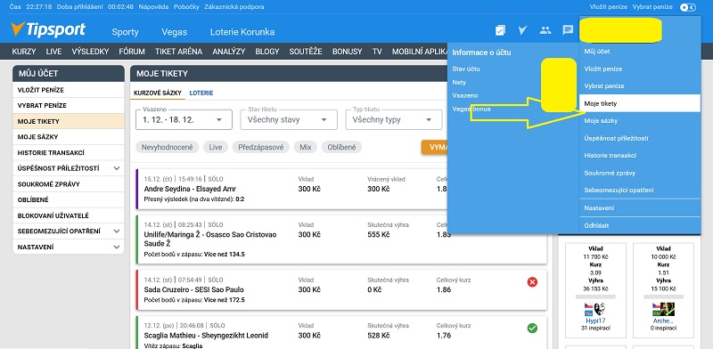 Návod na kontrolu tiketu Tipsport