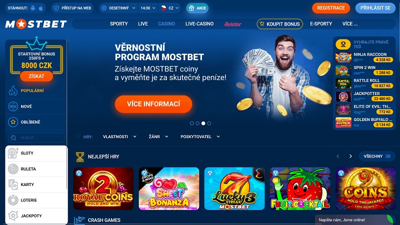 Programa de fidelidad en MostBet casino