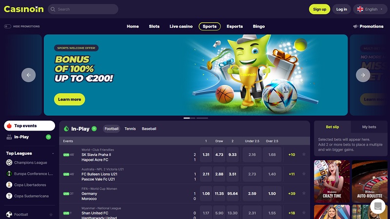 Casinoin bookmaker