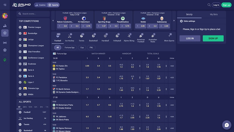 Sázková kancelář BrunoCasino