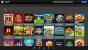 Náhled webových stránek online casina Luxury casino