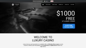 Náhled webových stránek online casina Luxury casino