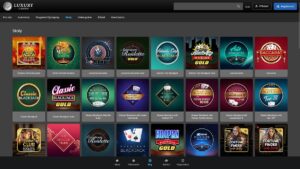 Náhled webových stránek online casina Luxury casino