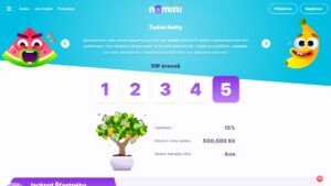 Náhled webových stránek online casina Nomini