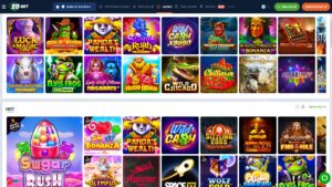 Náhled webových stránek online casina 20BET