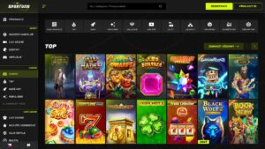 Náhled webových stránek online casina Sportuna