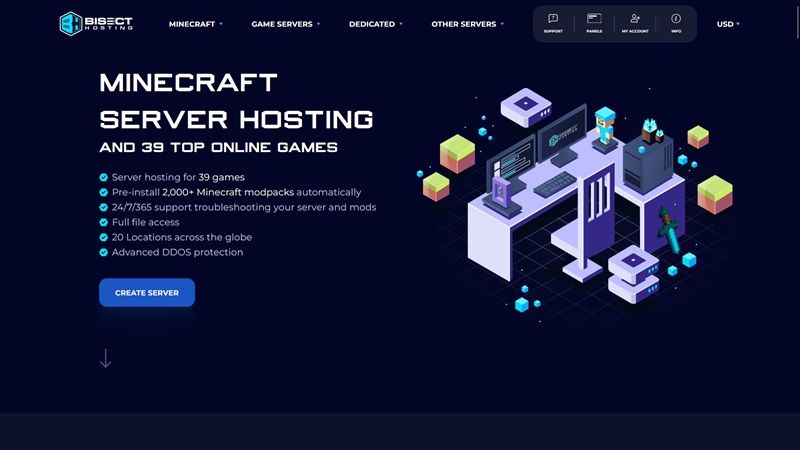 Plataforma BisectHosting