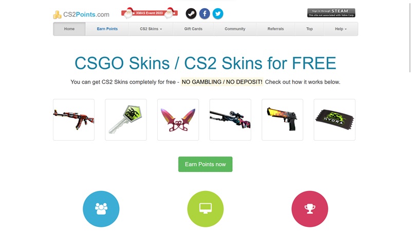 Sitio web de CS2Points