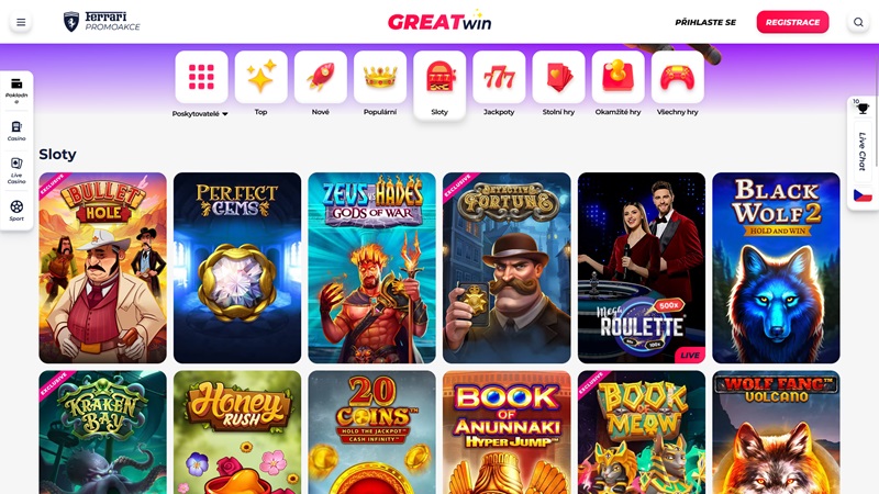 GreatWin casino slot machines