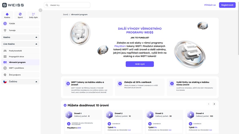 Weiss.bet loyalty program