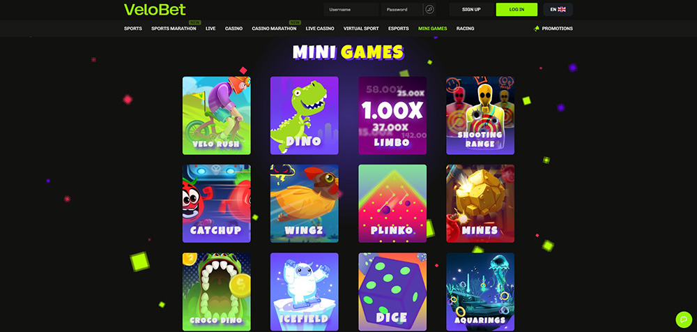 Velobet – Mini Games