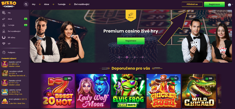 ¿Cómo iniciar sesión en el casino online Bizzo Casino?