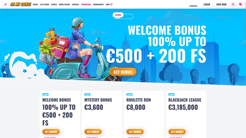Oh My Spins casino bonusy