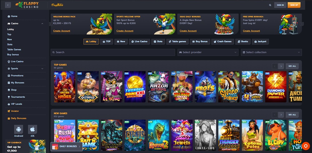 flappy casino uvodni