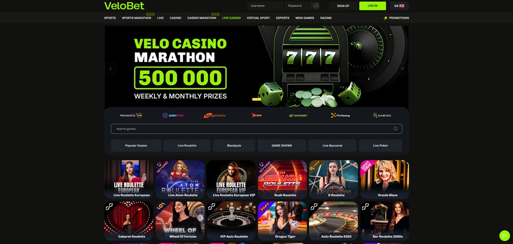 velobet ruleta úvodní