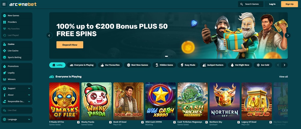 arcanebet casino uvodni