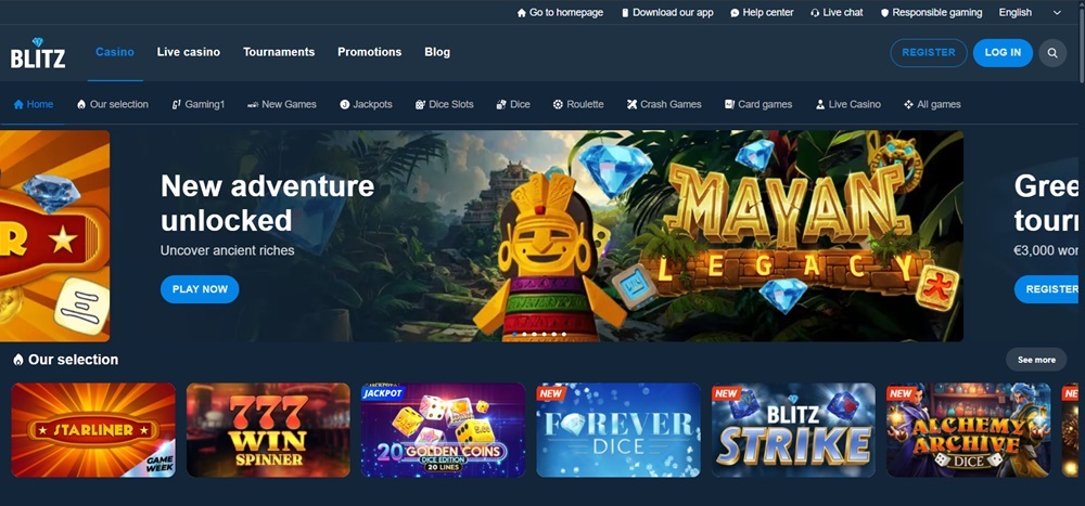 Blitz casino úvodní