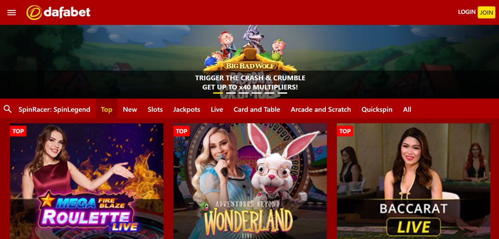 dafabet casino uvodni
