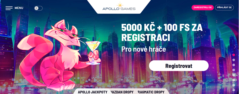 Apollo games aplikace úvodní strana