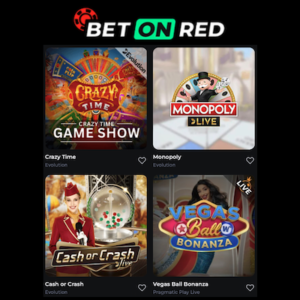 BetOnRed casino Game Shows