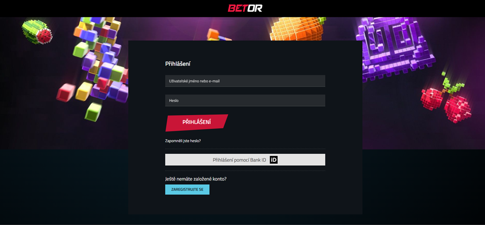 Betor přihlášení
