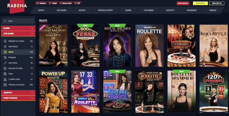 Online casino Rabona nabízí více než 100 variant populární rulety
