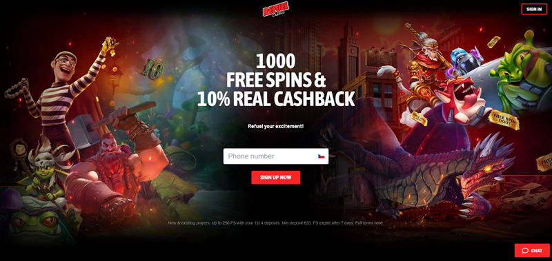 Refuel casino úvodní strana