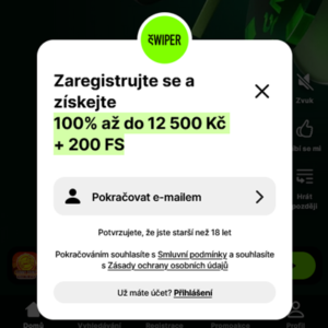 Swiper registrace nahled