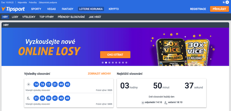 V nabídce platformy Tipsport nechybí ani stírací losy