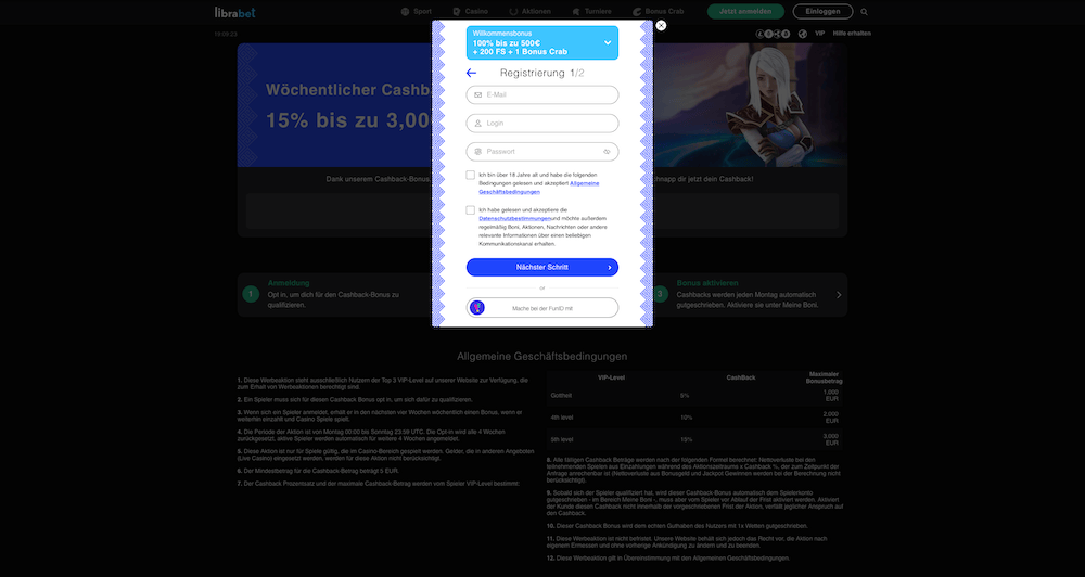 03010 Librabet registrierung