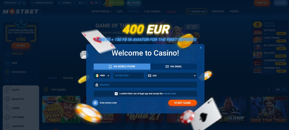 MostBet login úvod en