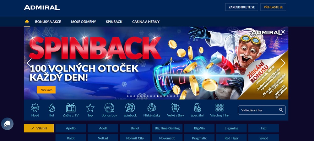 Admiral casino automaty