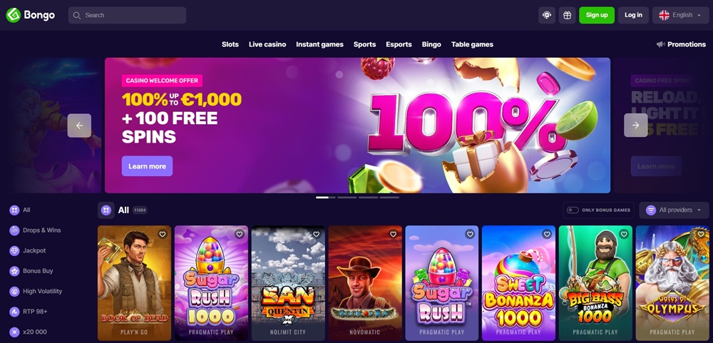 Bongo casino úvodní