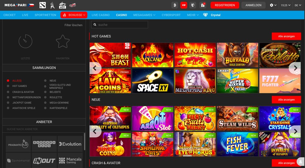 Megapari casino startseite