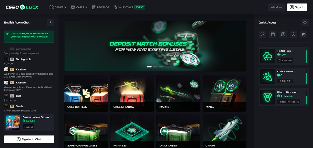 csgoluck casino uvodni