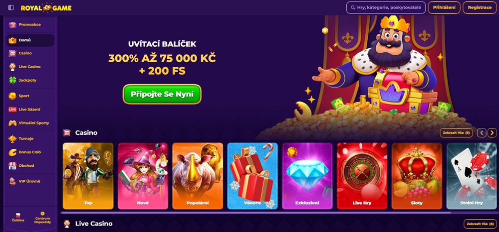 28009 Royal Game casino homepage