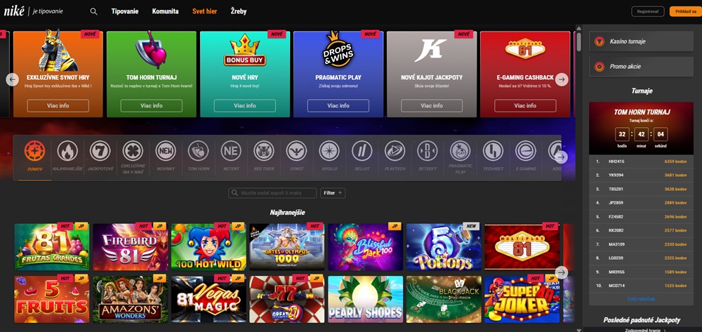 nike casino uvodni