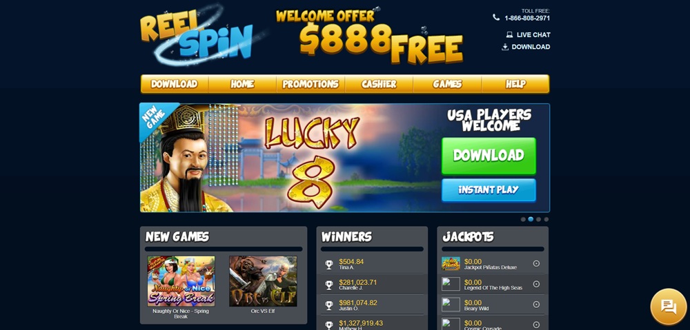 reel spin casino uvodni