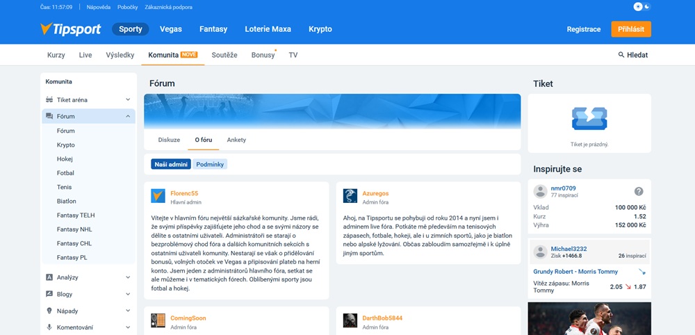 Tipsport forum uvodni