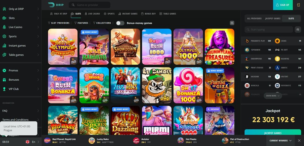 drip casino online casino úvodní strana