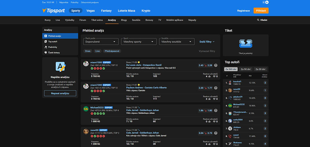TipSport analýzy
