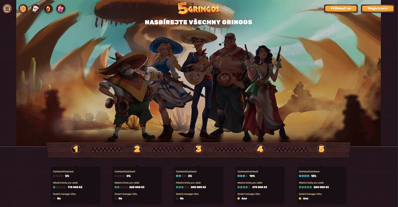 5Gringos casino VIP program