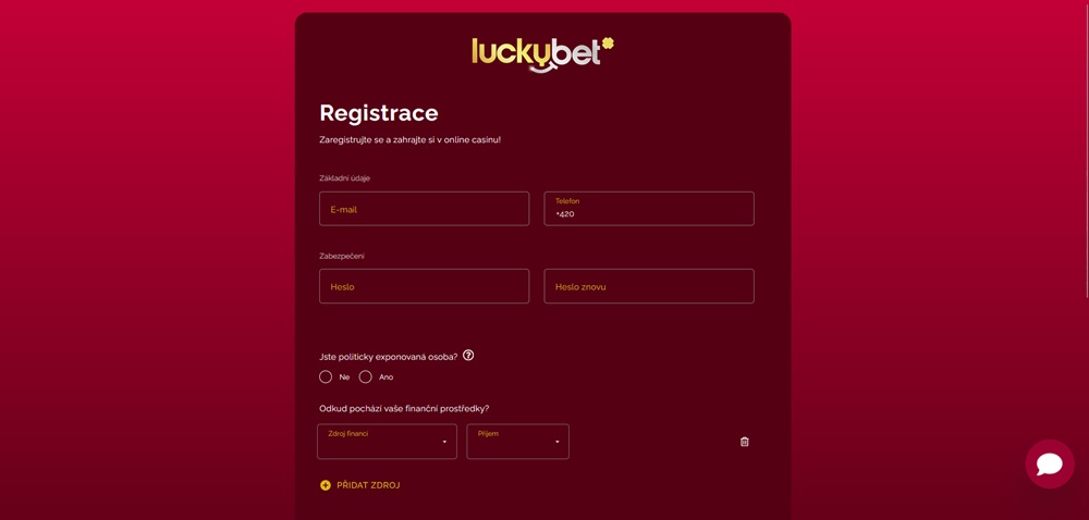 Luckywin registrace