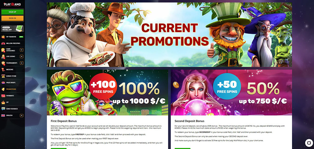 Playamo bonusy [Přehled TOP bonusů]