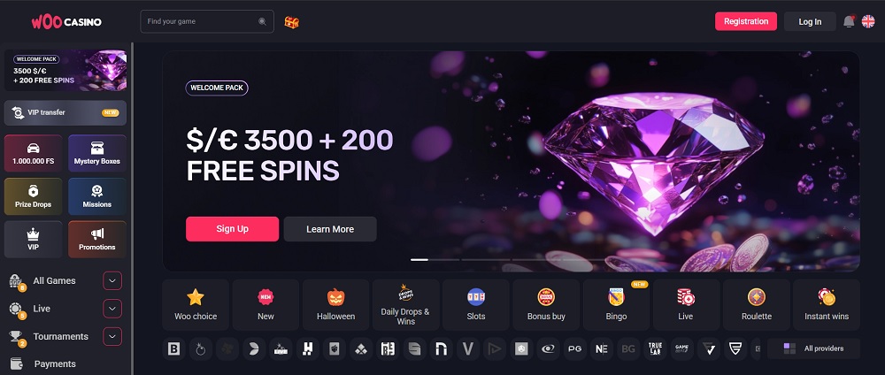 Woo casino náhled