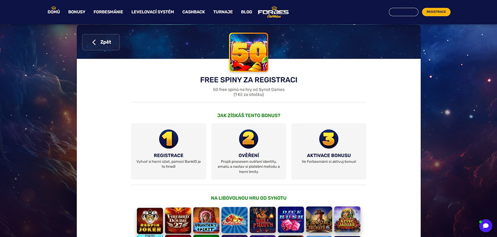 Forbes casino – 50 free spins