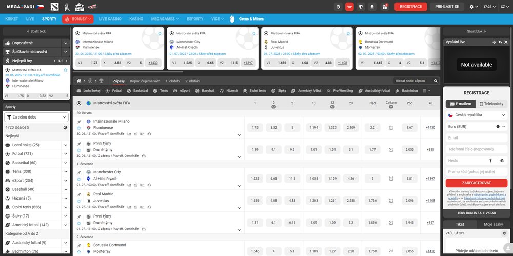 megapari sázková kancelář