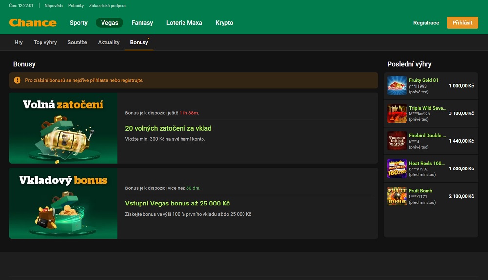 Chance free spiny náhled