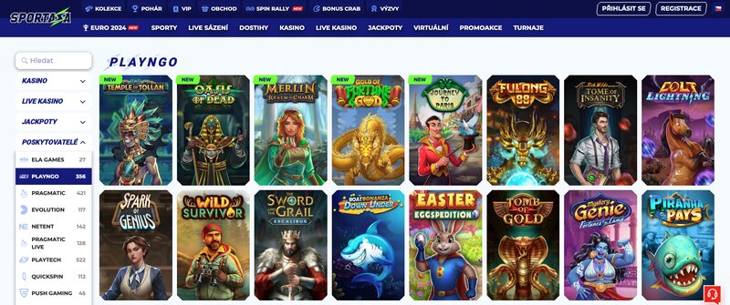 Hry od Play’n GO v online casinu Sportaza