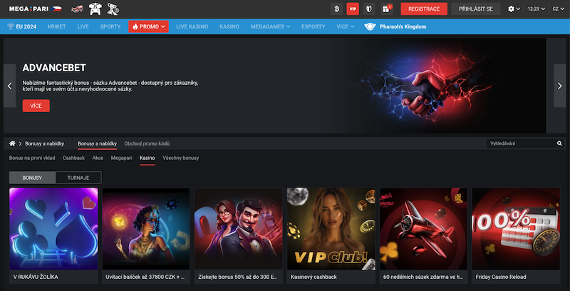 Bonus bez vkladu v casinu Megapari bohužel nenajdete